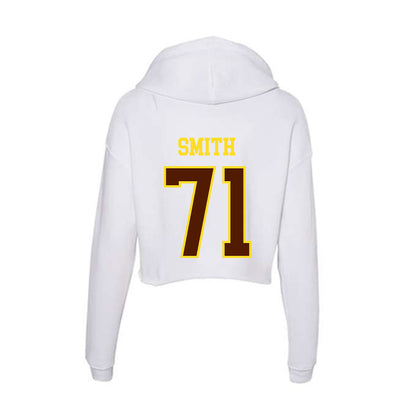 Western Michigan - NCAA Football : Brandon Smith - Women's Crop Fleece Hooded Sweatshirt-1
