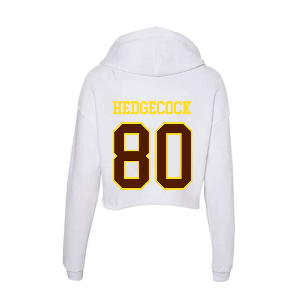 Western Michigan - NCAA Football : Cameron Hedgecock - Women's Crop Fleece Hoodie-1