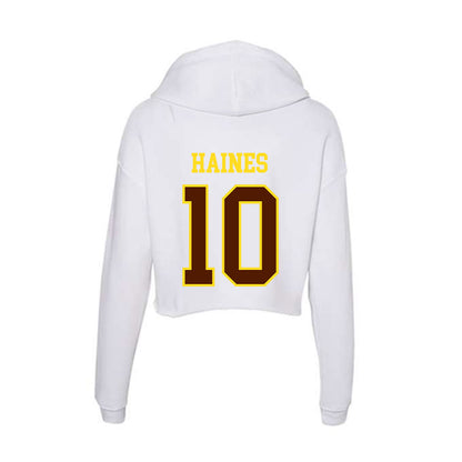Western Michigan - NCAA Football : Teegan Haines - Women's Crop Fleece Hoodie-1