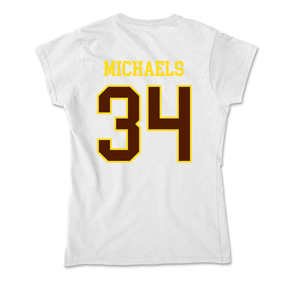 Western Michigan - NCAA Men's Ice Hockey : Owen Michaels - Soft Style Women’s T-Shirt-1