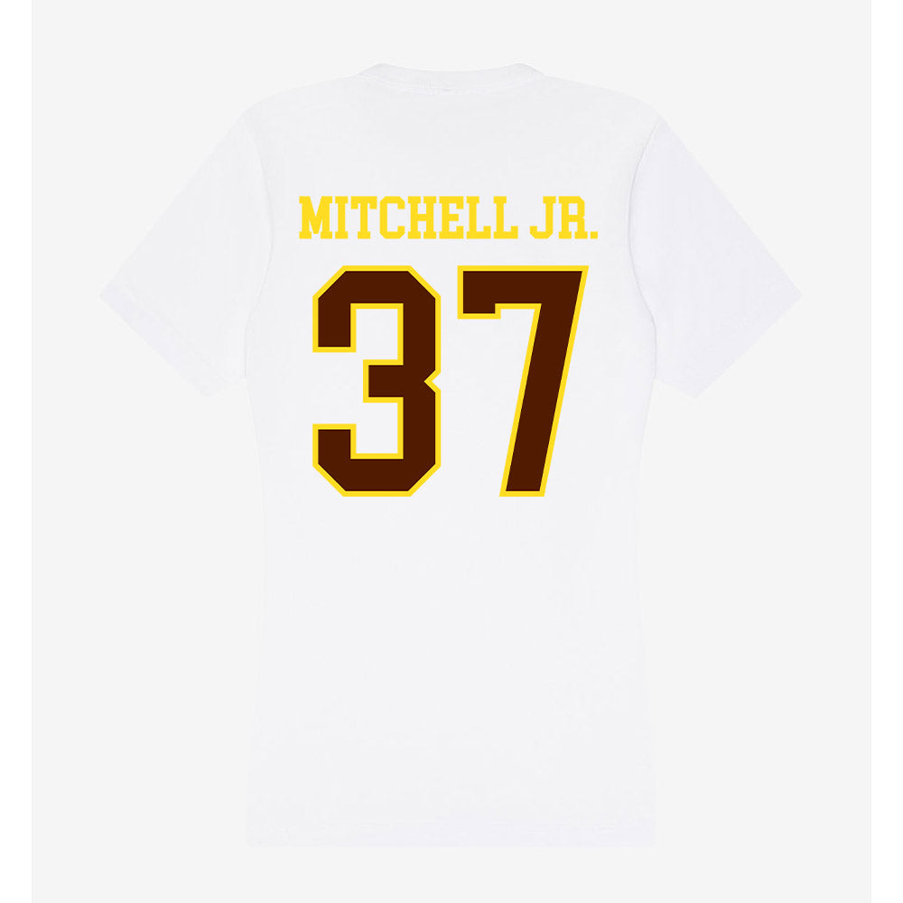Western Michigan - NCAA Football : Carlos Mitchell Jr. - Women's V-Neck T-Shirt-1