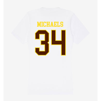 Western Michigan - NCAA Men's Ice Hockey : Owen Michaels - Women's V-Neck T-Shirt-1