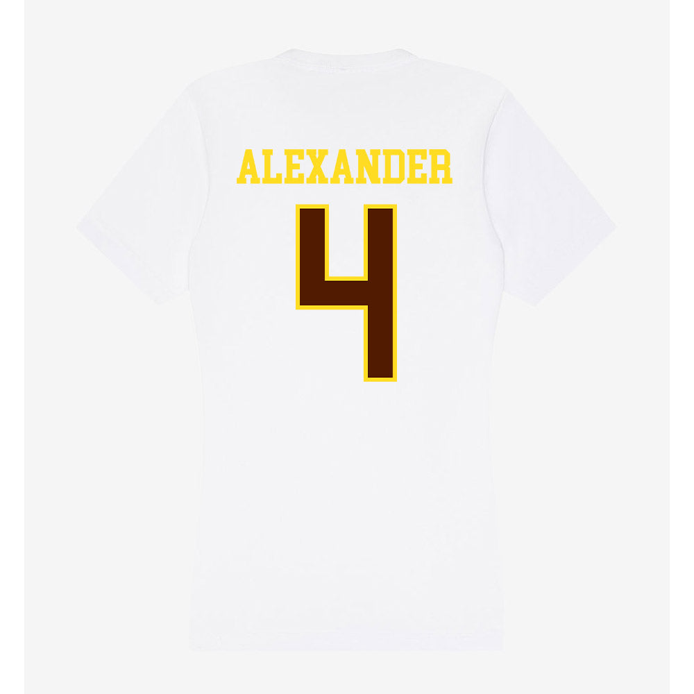 Western Michigan - NCAA Football : Austin Alexander - Women's V-Neck T-Shirt-1