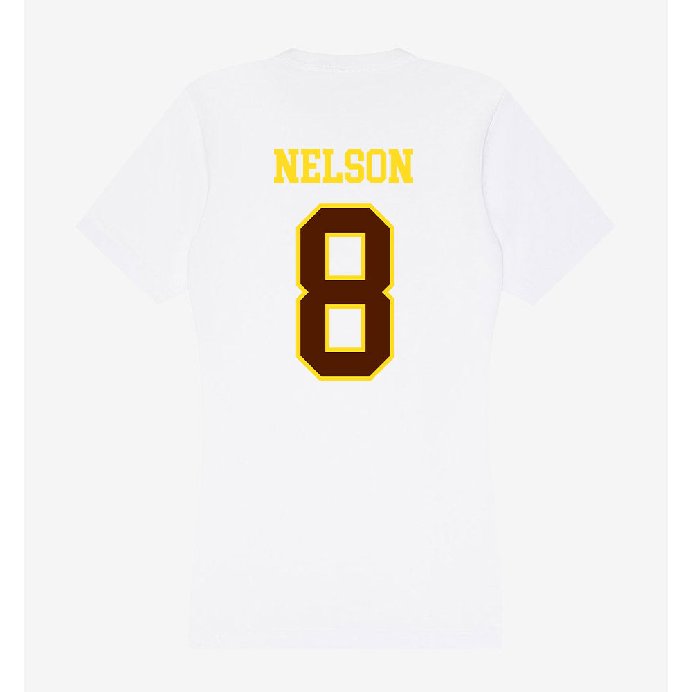 Western Michigan - NCAA Football : Egypt Nelson - Women's V-Neck T-Shirt-1