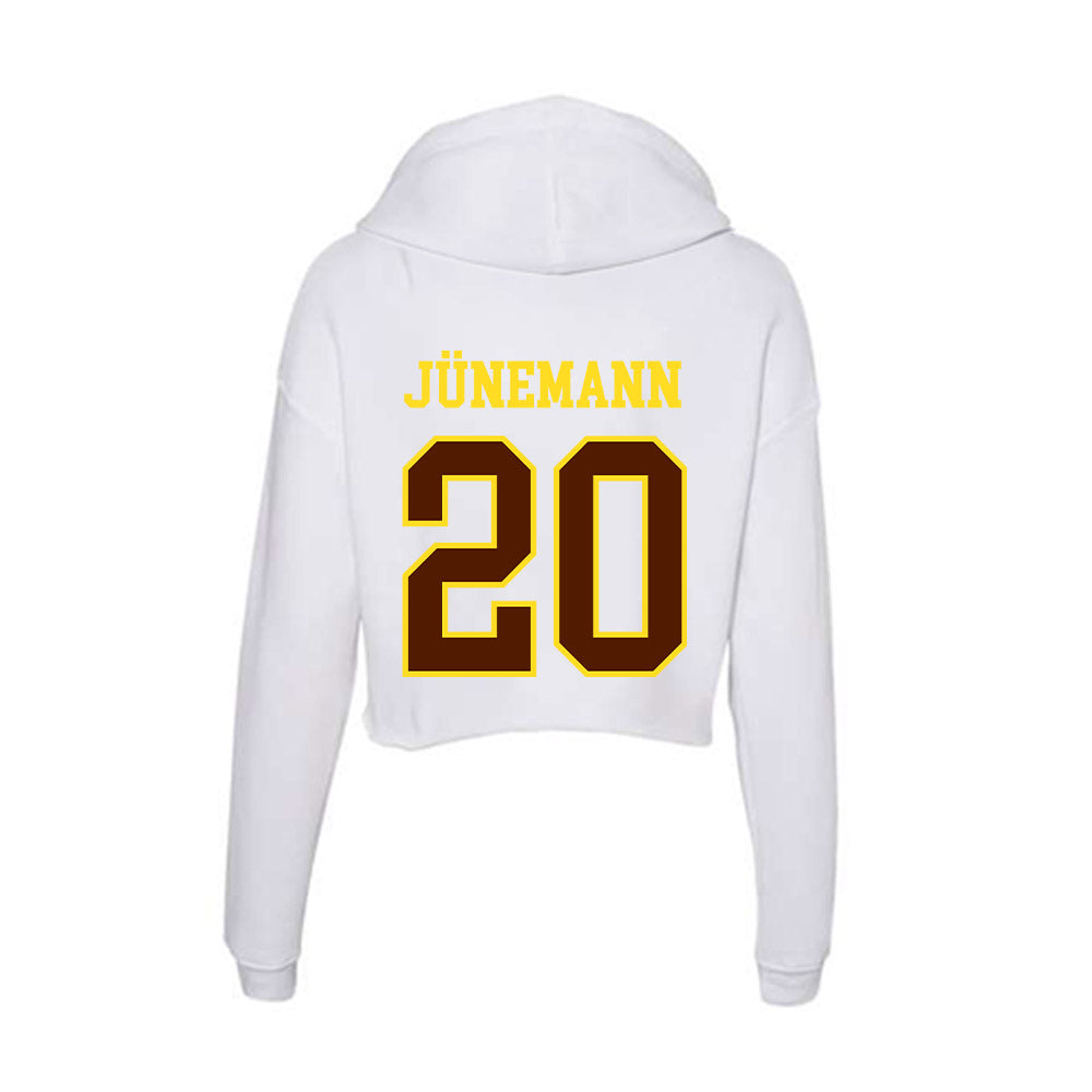 Western Michigan - NCAA Men's Basketball : Janis Jünemann - Women's Crop Fleece Hooded Sweatshirt-1