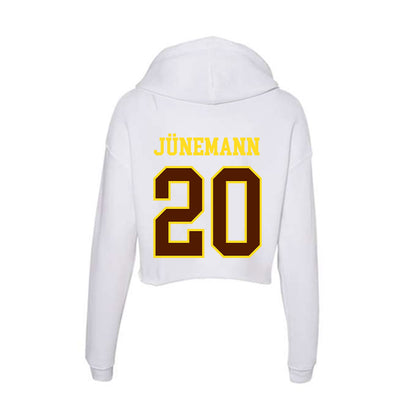 Western Michigan - NCAA Men's Basketball : Janis Jünemann - Women's Crop Fleece Hooded Sweatshirt-1