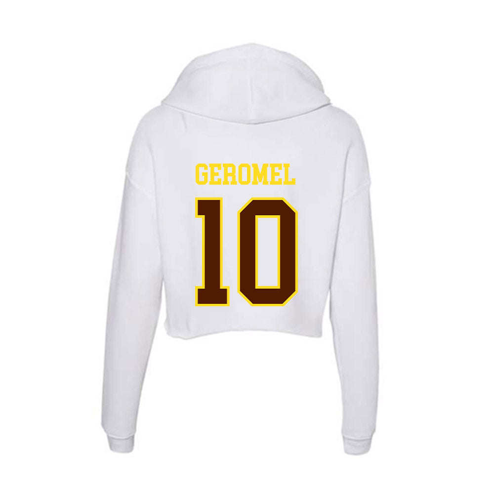 Western Michigan - NCAA Men's Soccer : Vitor Geromel - Women's Crop Fleece Hooded Sweatshirt-1