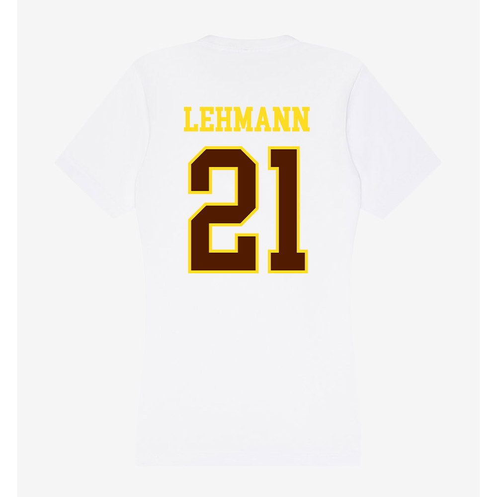 Western Michigan - NCAA Baseball : Adam Lehmann - Women's V-Neck T-Shirt-1