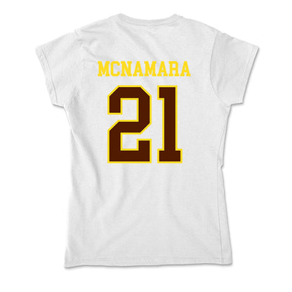 Western Michigan - NCAA Men's Ice Hockey : Luke McNamara - Soft Style Women’s T-Shirt-1