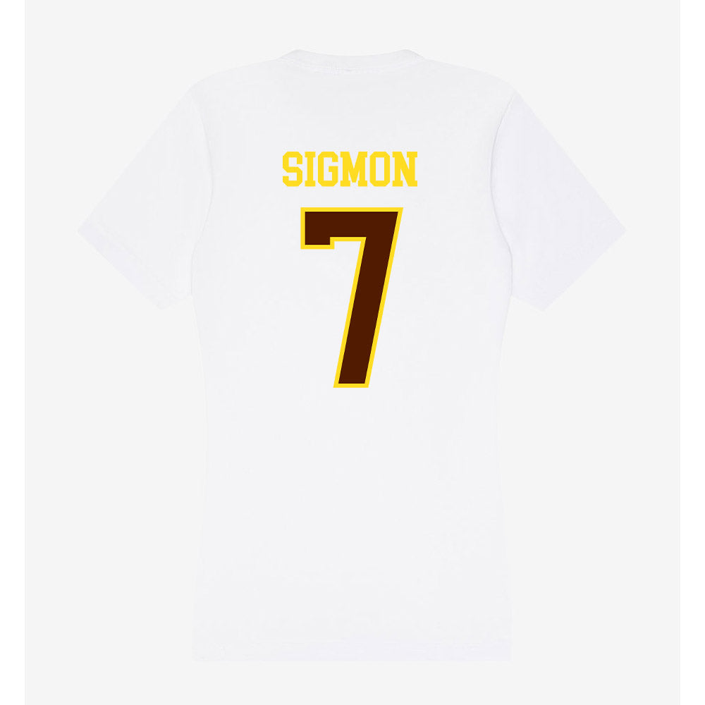 Western Michigan - NCAA Men's Basketball : Jordan Sigmon - Women's V-Neck T-Shirt-1