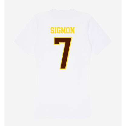 Western Michigan - NCAA Men's Basketball : Jordan Sigmon - Women's V-Neck T-Shirt-1