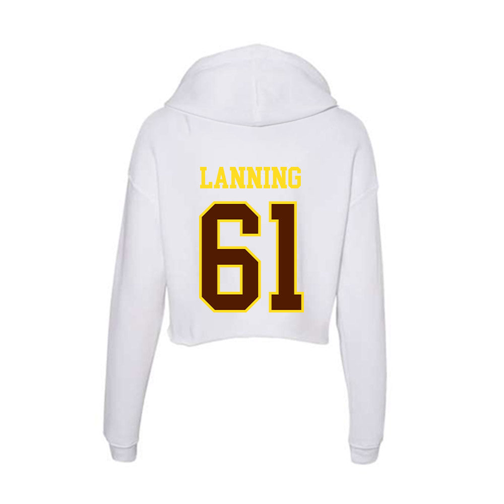 Western Michigan - NCAA Football : Parker Lanning - Women's Crop Fleece Hoodie-1