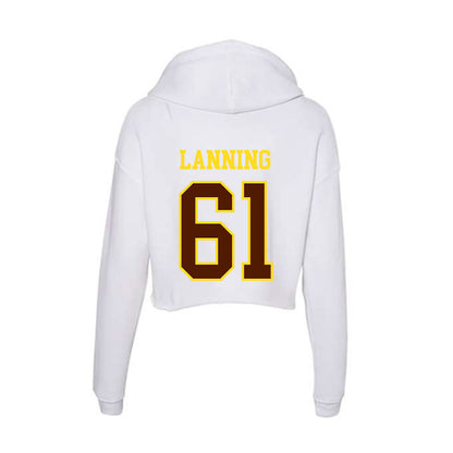 Western Michigan - NCAA Football : Parker Lanning - Women's Crop Fleece Hoodie-1