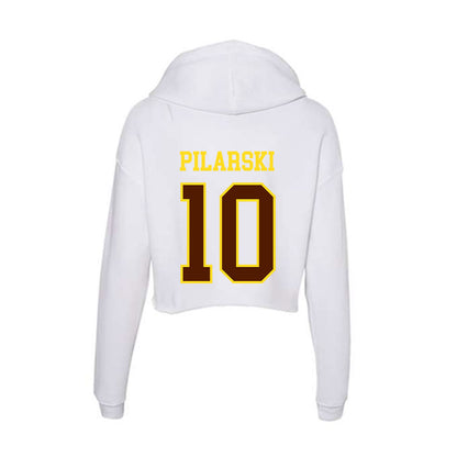 Western Michigan - NCAA Baseball : Mason Pilarski - Women's Crop Fleece Hoodie-1