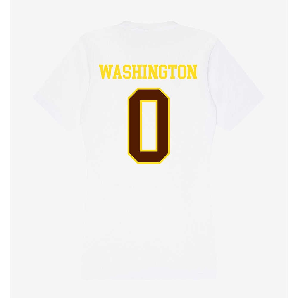 Western Michigan - NCAA Men's Basketball : Jaylen Washington - Women's V-Neck T-Shirt-1