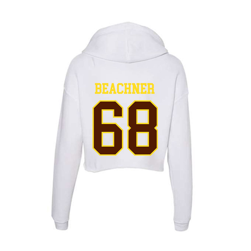 Western Michigan - NCAA Football : Gavin Beachner - Women's Crop Fleece Hooded Sweatshirt-1