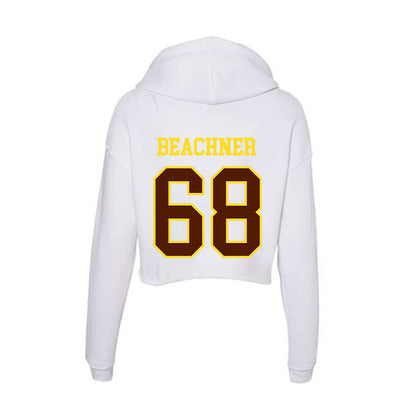 Western Michigan - NCAA Football : Gavin Beachner - Women's Crop Fleece Hooded Sweatshirt-1