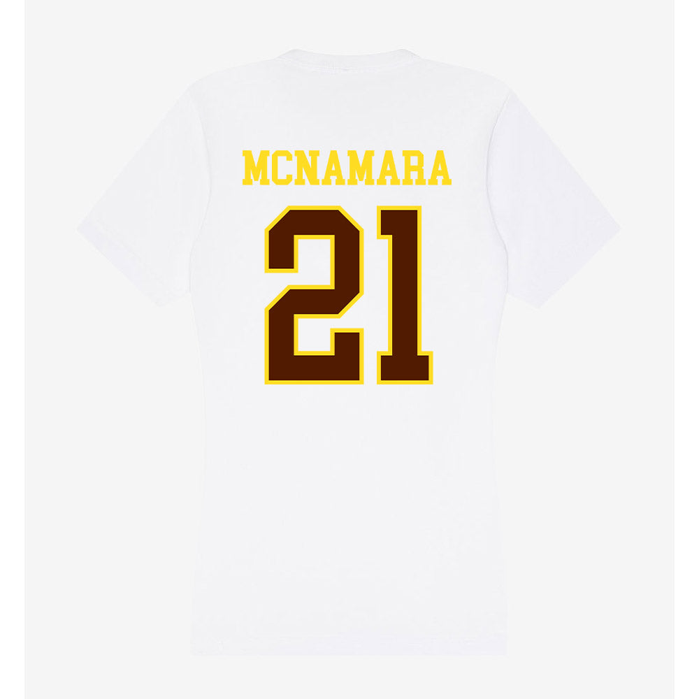 Western Michigan - NCAA Men's Ice Hockey : Luke McNamara - Women's V-Neck T-Shirt-1