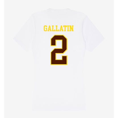 Western Michigan - NCAA Men's Ice Hockey : Grady Gallatin - Women's V-Neck T-Shirt-1