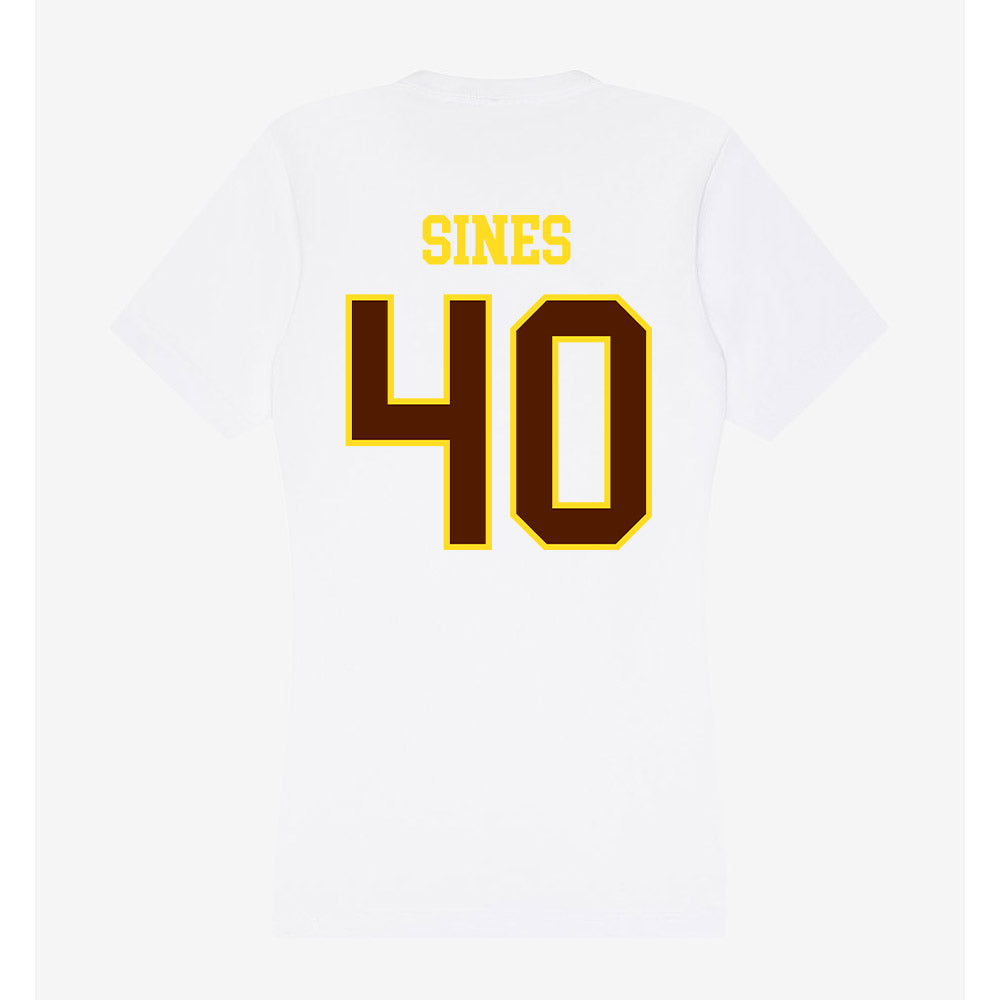 Western Michigan - NCAA Football : Nathan Sines - Women's V-Neck T-Shirt-1