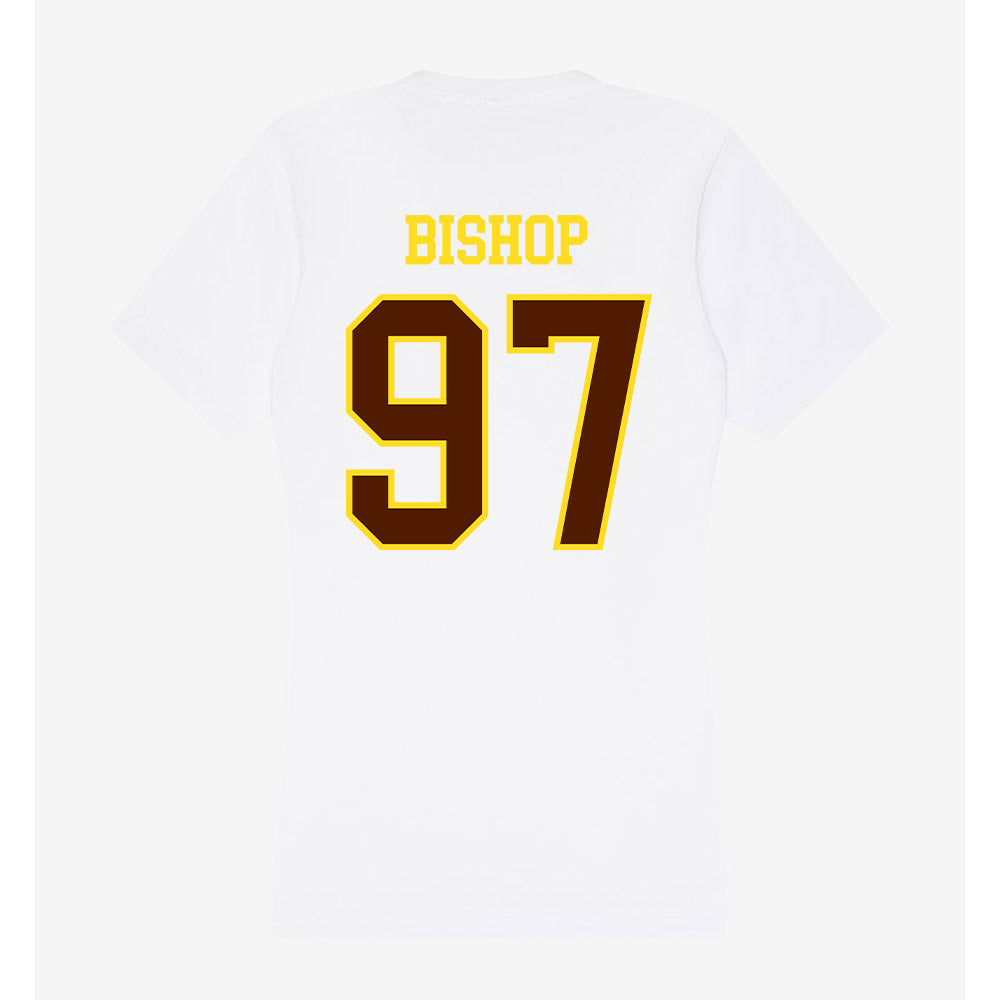 Western Michigan - NCAA Football : Noah Bishop - Women's V-Neck T-Shirt-1