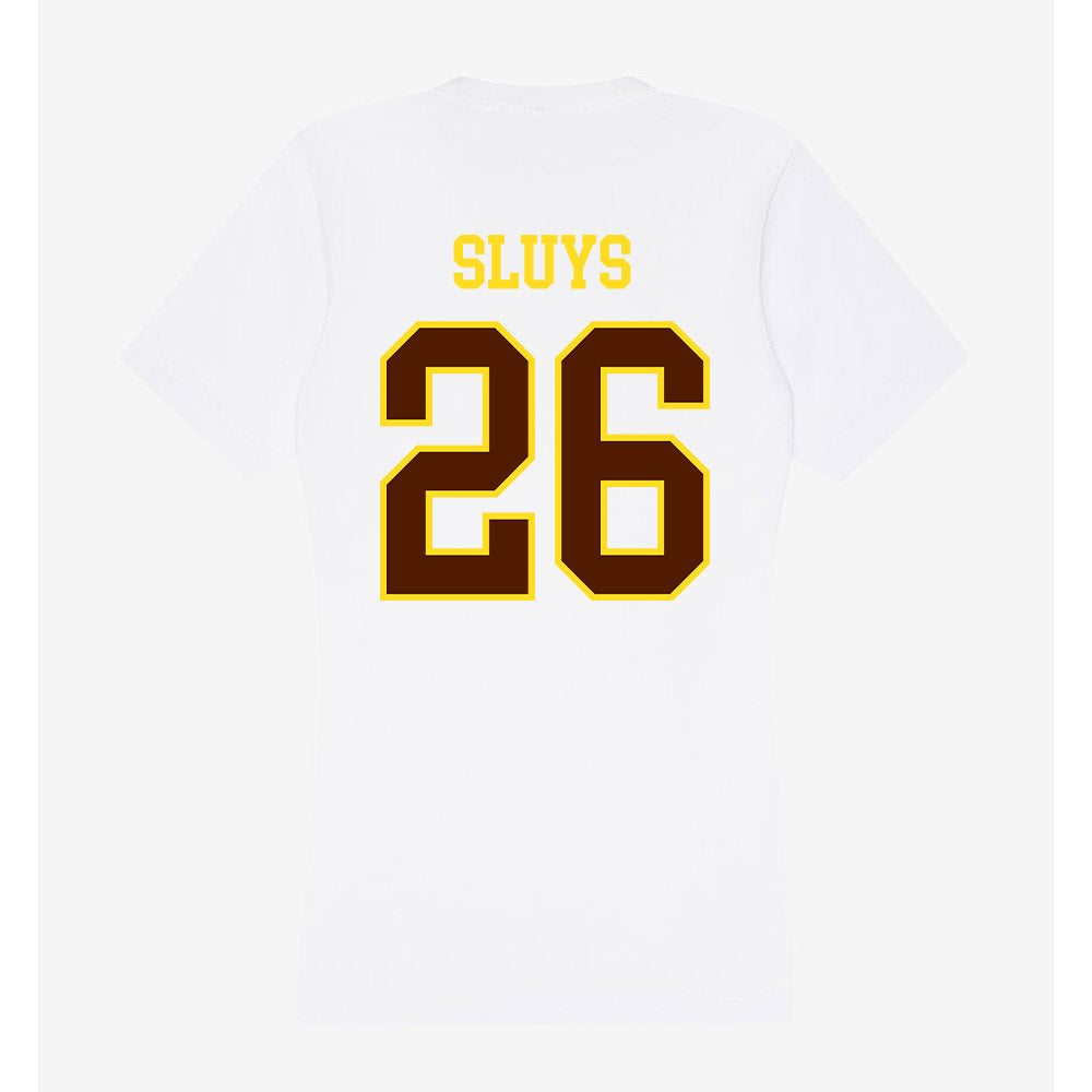 Western Michigan - NCAA Men's Ice Hockey : Jamison Sluys - Women's V-Neck T-Shirt-1