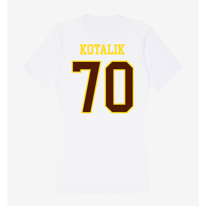 Western Michigan - NCAA Football : KJ Kotalik - Women's V-Neck T-Shirt-1