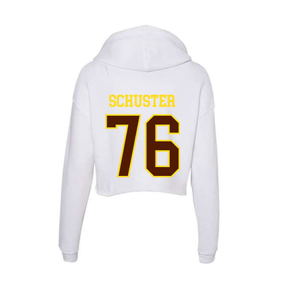 Western Michigan - NCAA Football : Chad Schuster - Women's Crop Fleece Hoodie-1