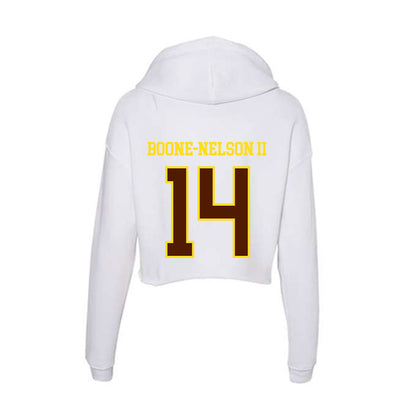 Western Michigan - NCAA Football : Keivin Boone-Nelson II - Women's Crop Fleece Hoodie-1