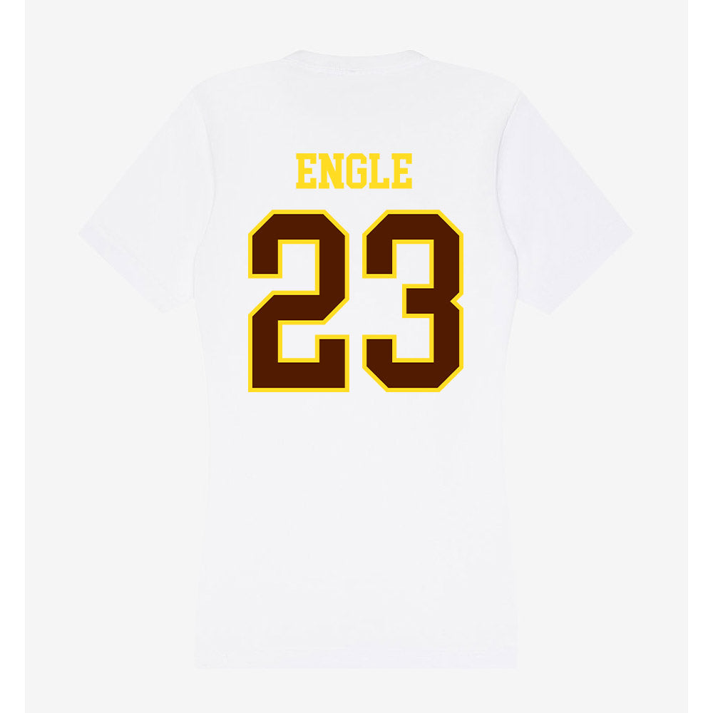 Western Michigan - NCAA Men's Ice Hockey : Edison Engle - Women's V-Neck T-Shirt-1