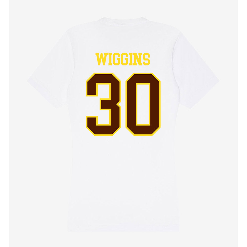 Western Michigan - NCAA Women's Basketball : Morasha Wiggins - Women's V-Neck T-Shirt-1