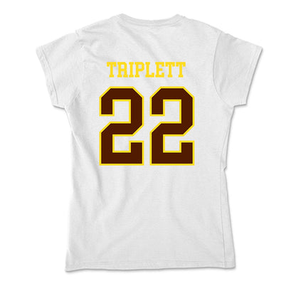 Western Michigan - NCAA Football : Donovan Triplett - Soft Style Women’s T-Shirt-1