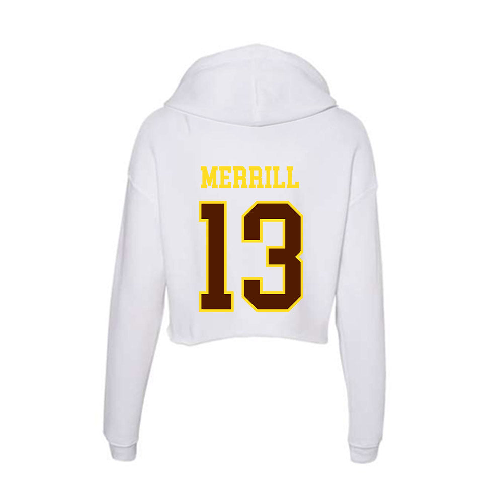 Western Michigan - NCAA Softball : Jadeyn Merrill - Women's Crop Fleece Hoodie-1