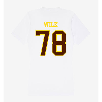 Western Michigan - NCAA Football : Jacob Wilk - Women's V-Neck T-Shirt-1