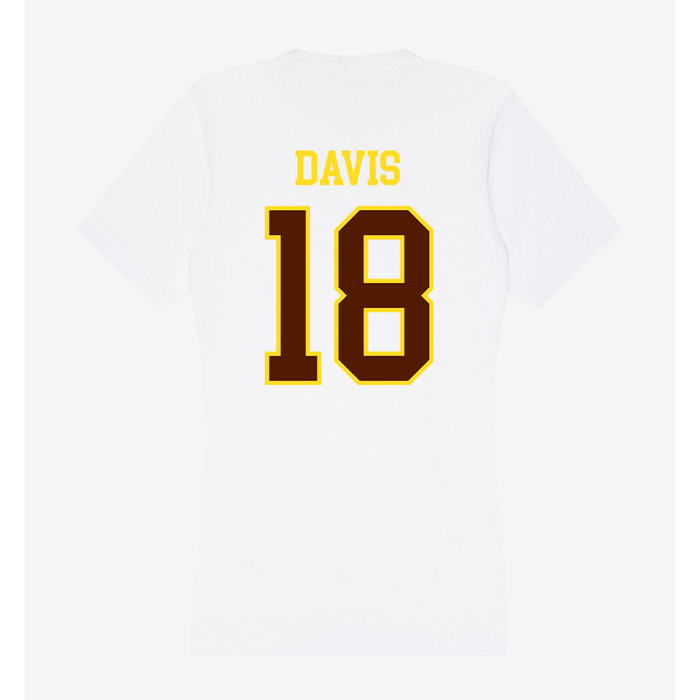 Western Michigan - NCAA Football : Micah Davis - Women's V-Neck T-Shirt-1