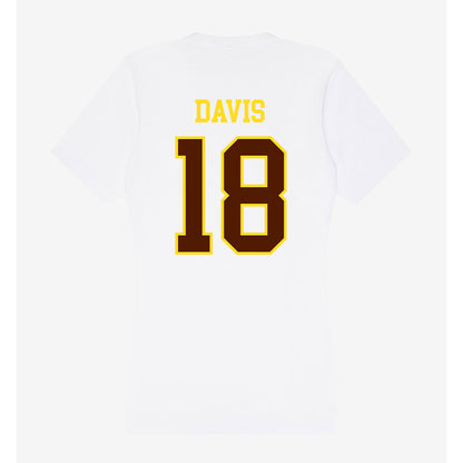Western Michigan - NCAA Football : Micah Davis - Women's V-Neck T-Shirt-1