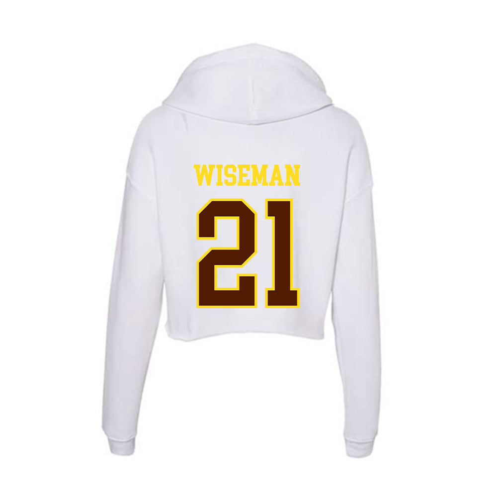 Western Michigan - NCAA Women's Basketball : Faith Wiseman - Women's Crop Fleece Hooded Sweatshirt-1