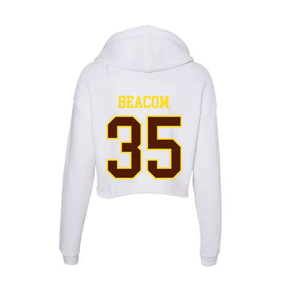 Western Michigan - NCAA Football : Anthony Beacom - Women's Crop Fleece Hoodie-1