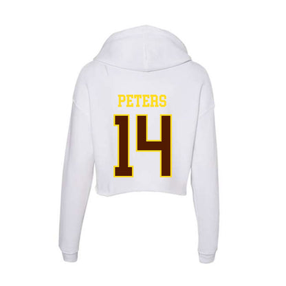 Western Michigan - NCAA Football : John Peters - Women's Crop Fleece Hoodie-1