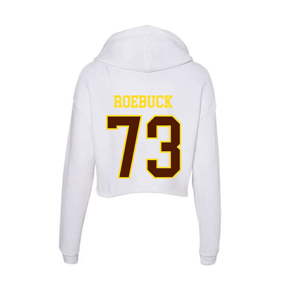 Western Michigan - NCAA Football : Ben Roebuck - Women's Crop Fleece Hoodie-1