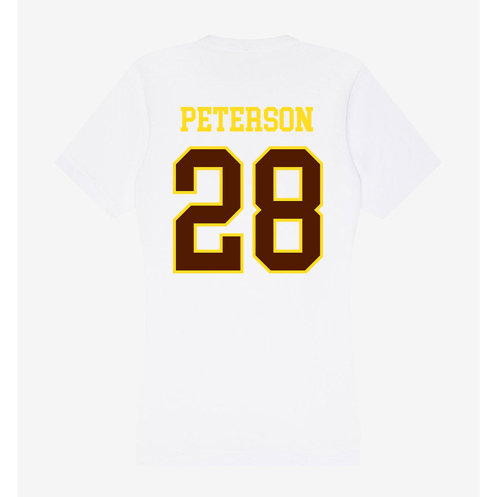 Western Michigan - NCAA Football : Will Peterson - Women's V-Neck T-Shirt-1