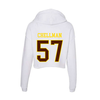 Western Michigan - NCAA Football : Jake Chellman - Women's Crop Fleece Hoodie-1