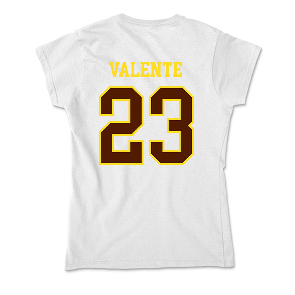 Western Michigan - NCAA Men's Ice Hockey : Liam Valente - Soft Style Women’s T-Shirt-1