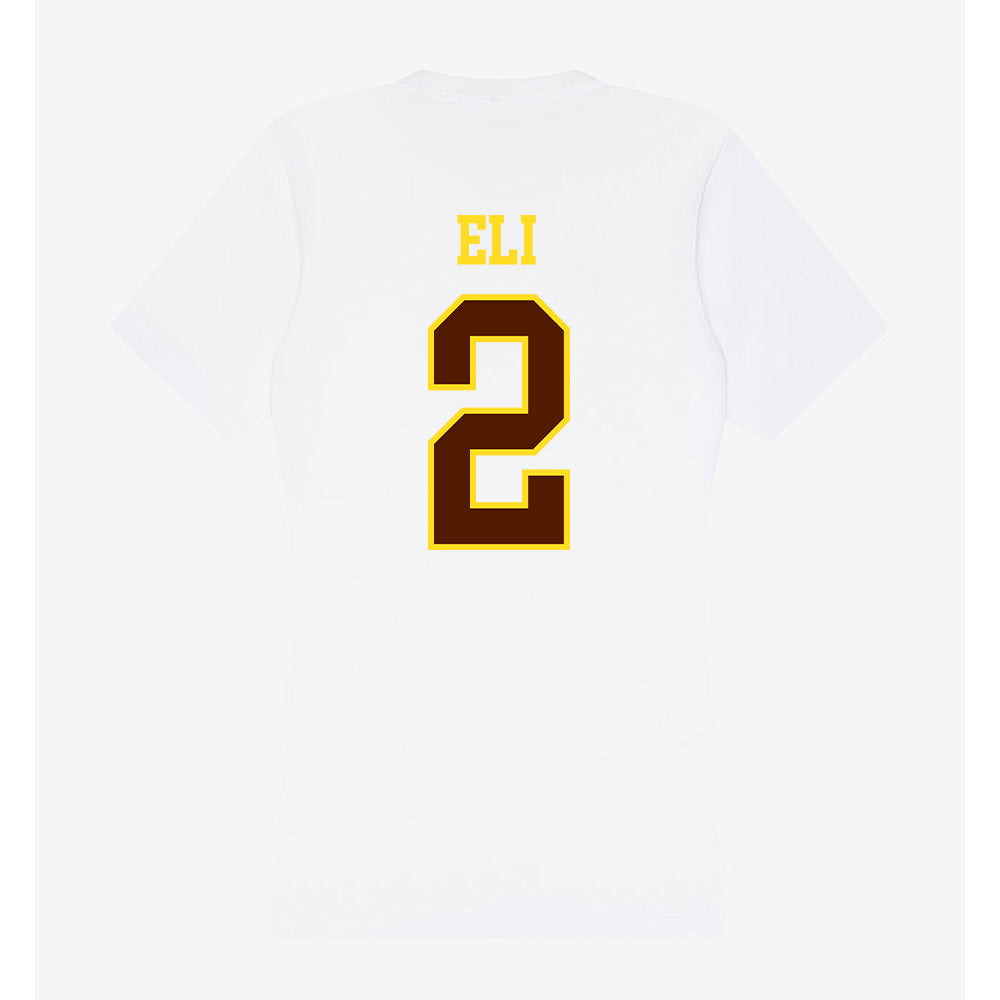 Western Michigan - NCAA Men's Basketball : Joshua Eli - Women's V-Neck T-Shirt-1