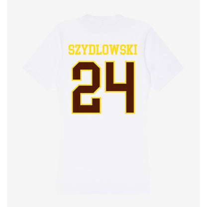 Western Michigan - NCAA Men's Ice Hockey : Garrett Szydlowski - Women's V-Neck T-Shirt-1