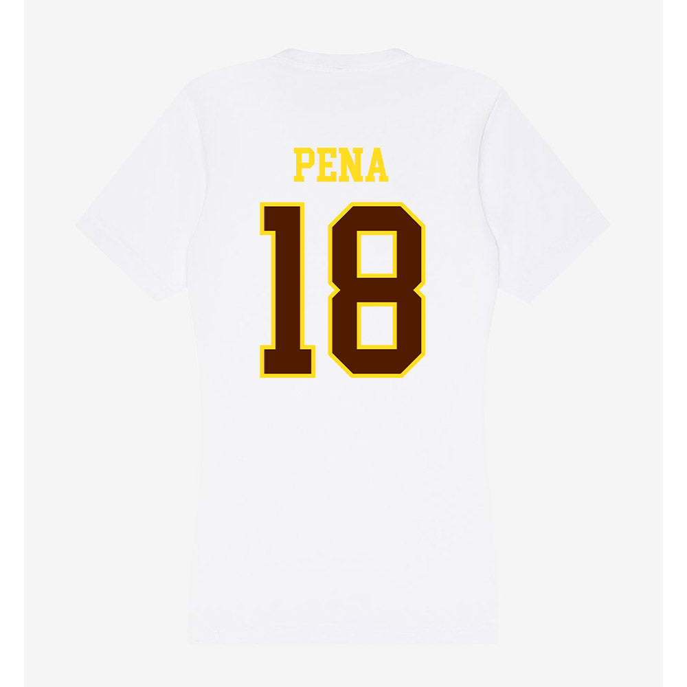 Western Michigan - NCAA Baseball : Diego Pena - Women's V-Neck T-Shirt-1