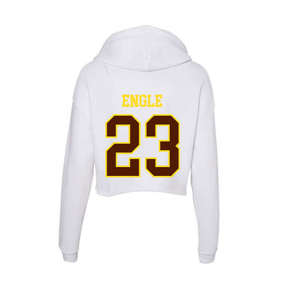 Western Michigan - NCAA Men's Ice Hockey : Edison Engle - Women's Crop Fleece Hooded Sweatshirt-1