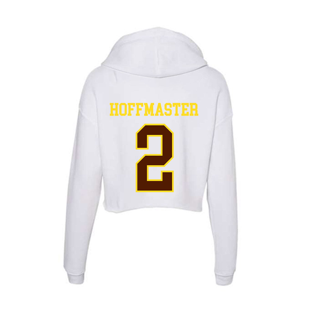 Western Michigan - NCAA Softball : London Hoffmaster - Women's Crop Fleece Hooded Sweatshirt-1