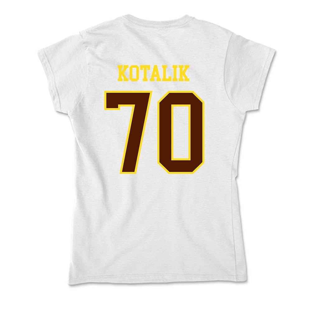 Western Michigan - NCAA Football : KJ Kotalik - Soft Style Women’s T-Shirt-1