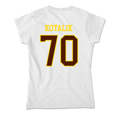 Western Michigan - NCAA Football : KJ Kotalik - Soft Style Women’s T-Shirt-1
